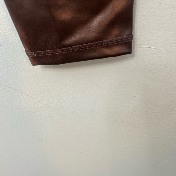 Mono B Shiny Dark brown High-Rise Leggings - Picture 8 of 10